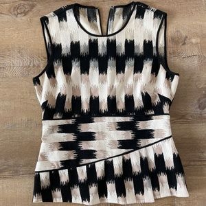 BCBGMaxAzria Fitted Peplum Tank Top